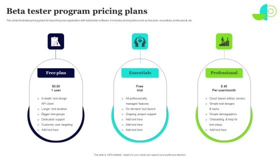 Beta Tester Program Pricing Plans Elements PDF Beta Tester Program Pricing Plans Elements PDF