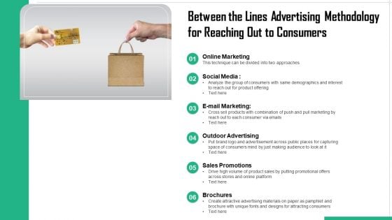 Between The Lines Advertising Methodology For Reaching Out To Consumers Portrait PDF