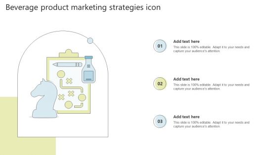 Beverage Product Marketing Strategies Icon Clipart PDF