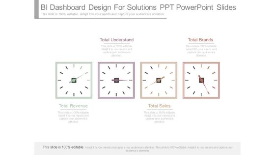 Bi Dashboard Design For Solutions Ppt Powerpoint Slides