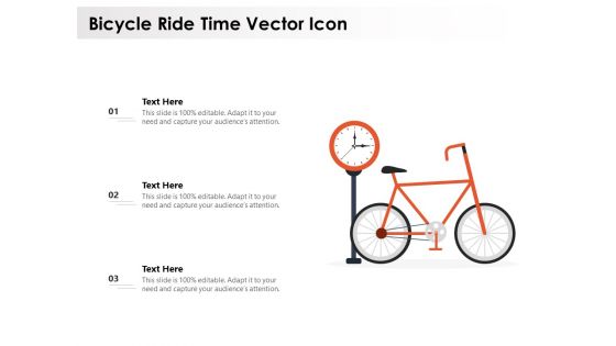 Bicycle Ride Time Vector Icon Ppt PowerPoint Presentation File Summary PDF