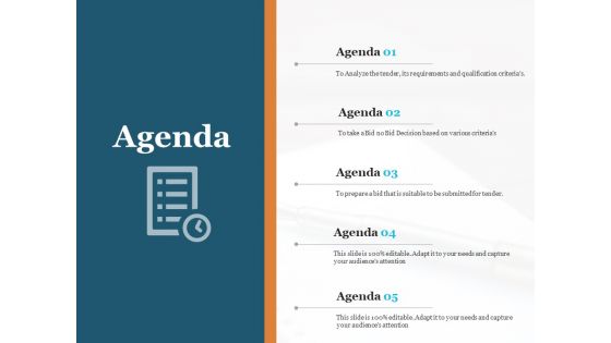 Bid Governance Analysis Agenda Ppt Styles Aids PDF