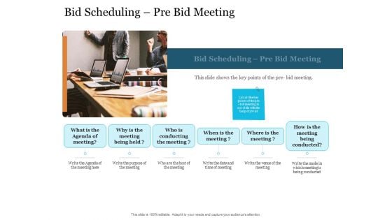 Bid Governance Analysis Bid Scheduling Pre Bid Meeting Ppt Infographic Template Inspiration PDF