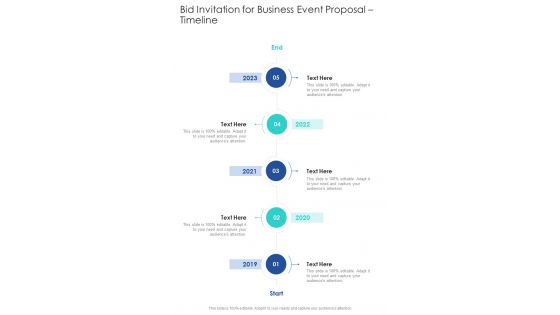 Bid Invitation For Business Event Proposal Timeline One Pager Sample Example Document