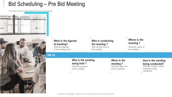 Bid Response Management Bid Scheduling Pre Bid Meeting Ppt PowerPoint Presentation Professional Shapes PDF