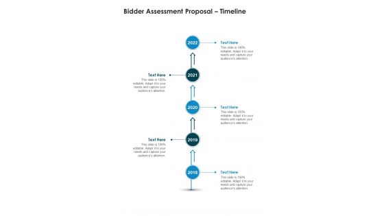 Bidder Assessment Proposal Timeline One Pager Sample Example Document Bidder Assessment Proposal Timeline One Pager Sample Example Document