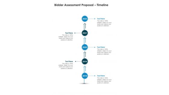 Bidder Assessment Proposal Timeline One Pager Sample Example Document