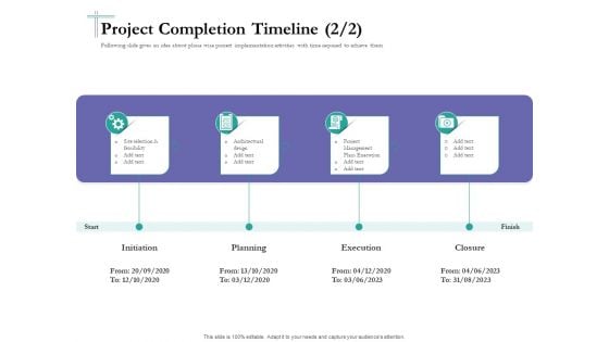 Bidding Cost Comparison Project Completion Timeline Initiation Ppt Slides Images PDF