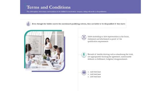 Bidding Cost Comparison Terms And Conditions Ppt Icon Images PDF