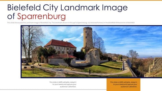 Bielefeld City Landmark Image Of Sparrenburg PowerPoint Presentation PPT Template PDF