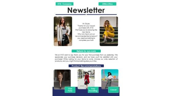Bifold One Pager After Sales Newsletter Template Bifold One Pager After Sales Newsletter Template