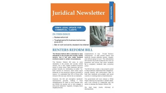 Bifold One Pager Juridical Newsletter Template Bifold One Pager Juridical Newsletter Template
