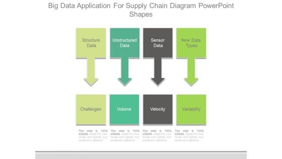 Big Data Application For Supply Chain Diagram Powerpoint Shapes