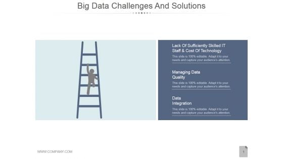 Big Data Challenges And Solutions Ppt PowerPoint Presentation Background Images