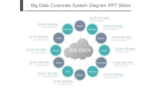 Big Data Corporate System Diagram Ppt Slides
