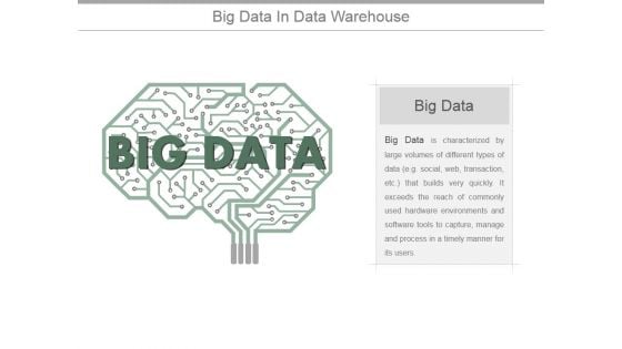 Big Data In Data Warehouse Ppt PowerPoint Presentation Infographic Template