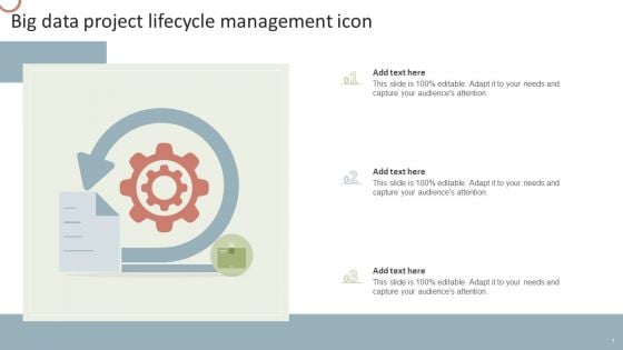 Big Data Project Lifecycle Management Icon Brochure PDF