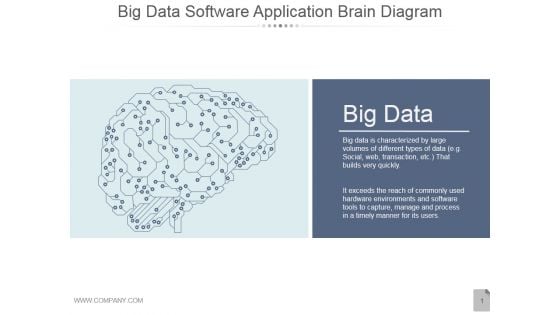 Big Data Software Application Brain Diagram Ppt PowerPoint Presentation Slides Big Data Software Application Brain Diagram Ppt PowerPoint Presentation Slides