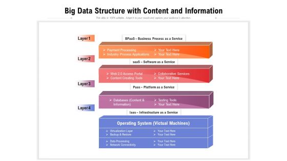 Big Data Structure With Content And Information Ppt PowerPoint Presentation Gallery Inspiration PDF Big Data Structure With Content And Information Ppt PowerPoint Presentation Gallery Inspiration PDF