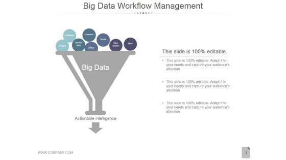 Big Data Workflow Management Ppt PowerPoint Presentation Introduction