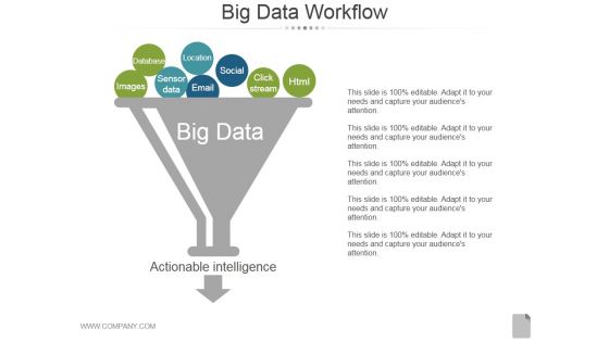 Big Data Workflow Ppt PowerPoint Presentation Gallery