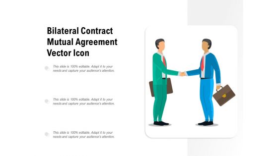 Bilateral Contract Mutual Agreement Vector Icon Ppt PowerPoint Presentation Infographics Mockup PDF