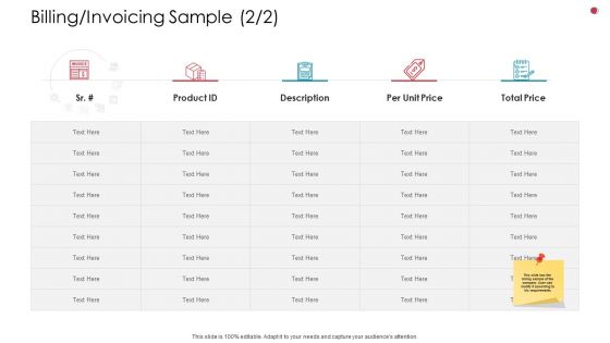 Billing Invoicing Sample Price Business Analysis Method Ppt Inspiration Portrait PDF