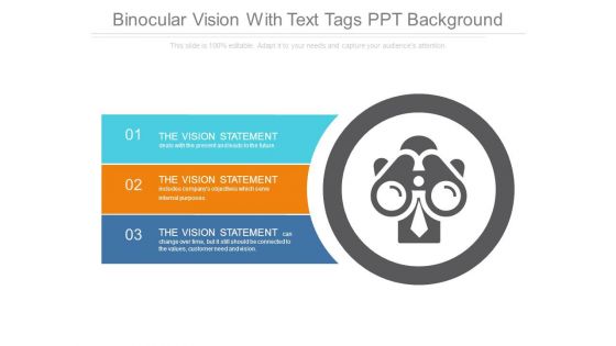 Binocular Vision With Text Tags Ppt Background