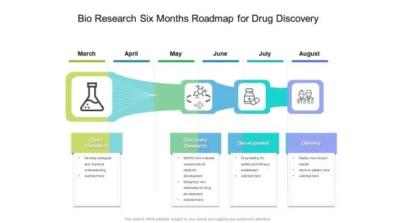 Bio Research Six Months Roadmap For Drug Discovery Sample