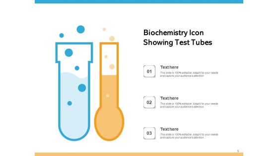 Biochemistry Icon Test Tubes Microscope Ppt PowerPoint Presentation Complete Deck