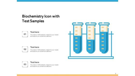 Biochemistry Icon Test Tubes Microscope Ppt PowerPoint Presentation Complete Deck