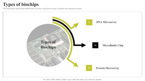 Biochip Technology Types Of Biochips Ppt PowerPoint Presentation File Icon PDF