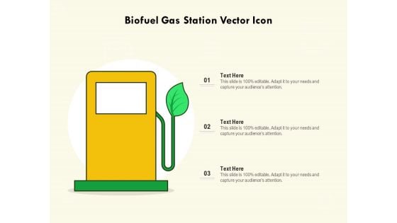 Biofuel Gas Station Vector Icon Ppt PowerPoint Presentation File Background Images PDF