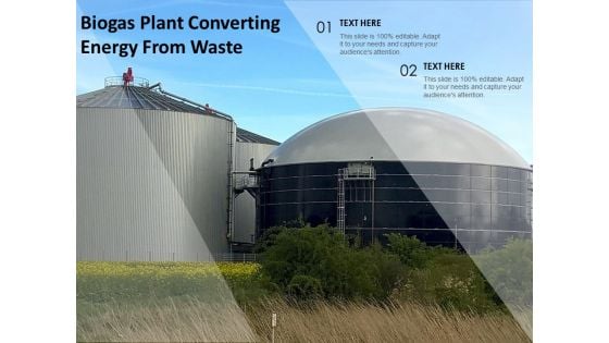 Biogas Plant Converting Energy From Waste Ppt Pictures Icons PDF