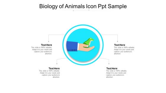 Biology Of Animals Icon Ppt Sample Ppt PowerPoint Presentation Gallery Portrait PDF