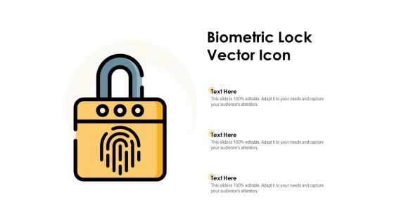 Biometric Lock Vector Icon Ppt PowerPoint Presentation Outline Gallery