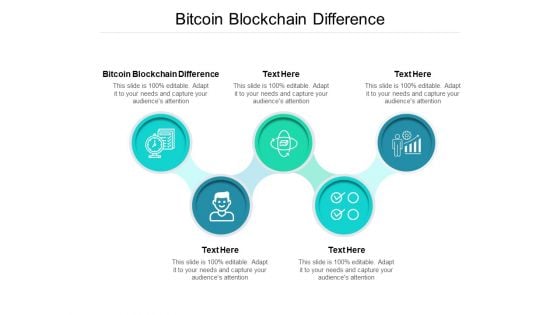 Bitcoin Blockchain Difference Ppt PowerPoint Presentation Infographics Professional Cpb