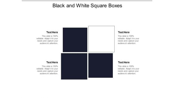 Black And White Square Boxes Ppt PowerPoint Presentation Show Deck