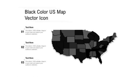 Black Color US Map Vector Icon Ppt PowerPoint Presentation File Inspiration PDF