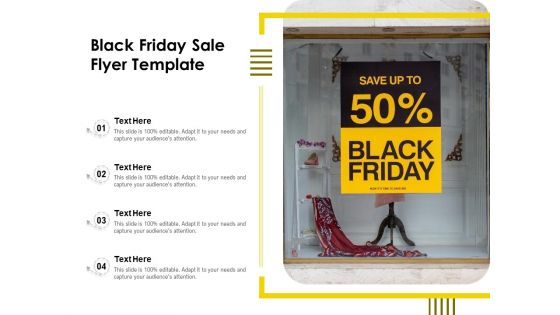 Black Friday Sale Flyer Template Ppt PowerPoint Presentation Gallery Portfolio PDF