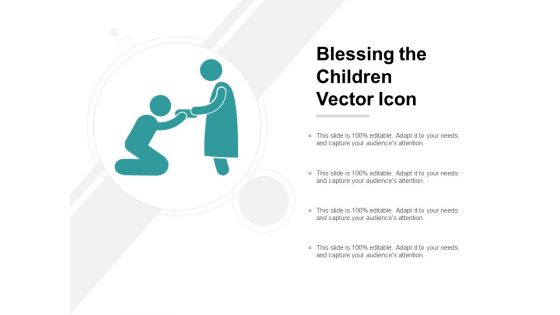 Blessing The Children Vector Icon Ppt PowerPoint Presentation Summary Slides