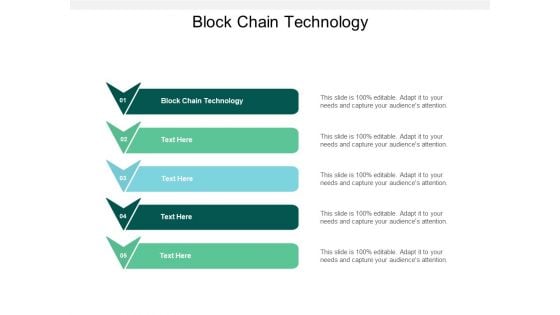 Block Chain Technology Ppt PowerPoint Presentation Slides Ideas Cpb