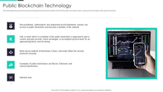 Blockchain And DLT Framework Public Blockchain Technology Clipart PDF