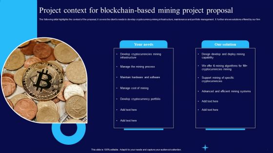Blockchain Based Mining Project Proposal Ppt PowerPoint Presentation Complete Deck With Slides
