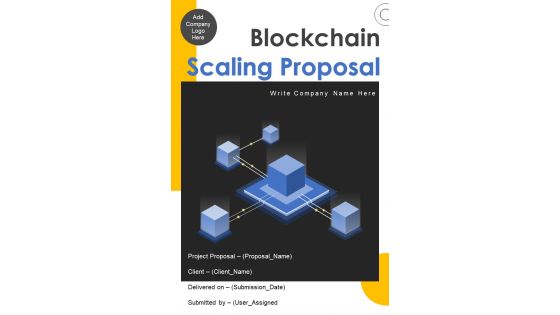 Blockchain Scaling Proposal Example Document Report Doc Pdf Ppt