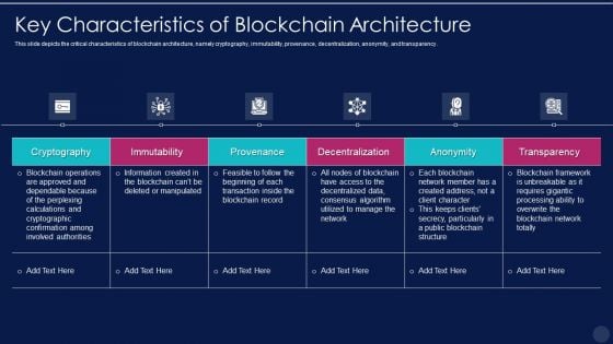 Blockchain Technology Framework IT Key Characteristics Of Blockchain Architecture Elements PDF Blockchain Technology Framework IT Key Characteristics Of Blockchain Architecture Elements PDF