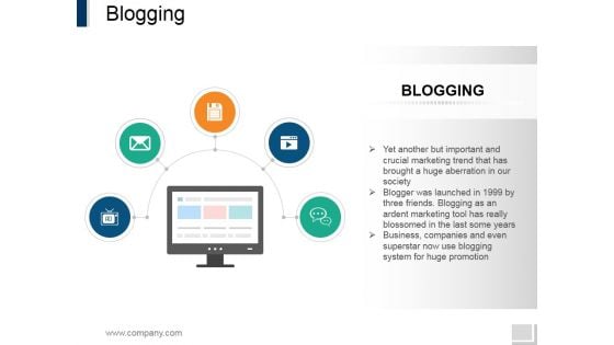 Blogging Ppt PowerPoint Presentation Visual Aids Files