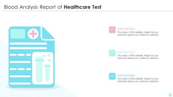 Blood Analysis Report Of Healthcare Test Mockup PDF