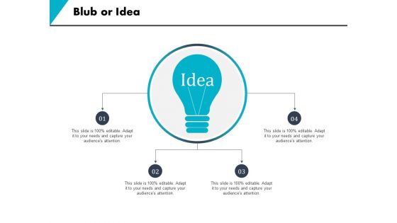 Blub Or Idea Bizbok Business Design Ppt PowerPoint Presentation Pictures Structure