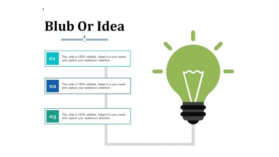 Blub Or Idea Ppt PowerPoint Presentation Rules